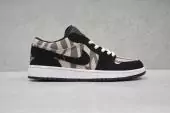 jordan baskets air 1 low femme homme zebra black